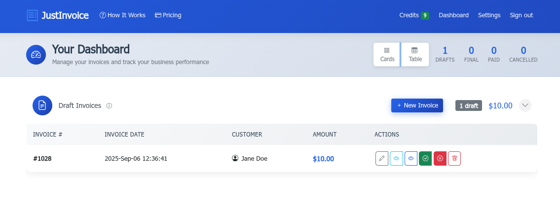 Dashboard Views Screenshot